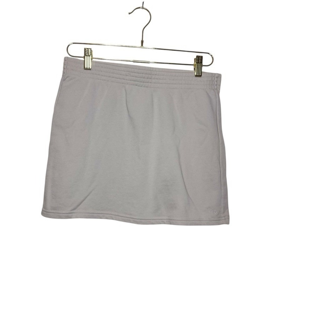 Aritiza TNA AiryAF Fleece Mini Skirt Women M Ivory Athleisure Casual Activewear